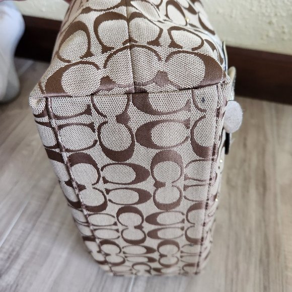 Vintage Coach Bleeker Floral Applique Satchel Handbag Purse - Picture 8 of 12